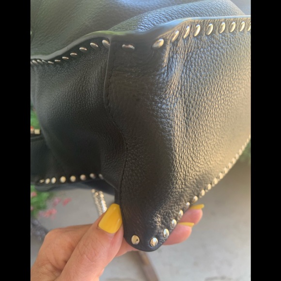 Michael Kors Astor medium studded pebbled leather double chain handle bag NWOT - Picture 13 of 15